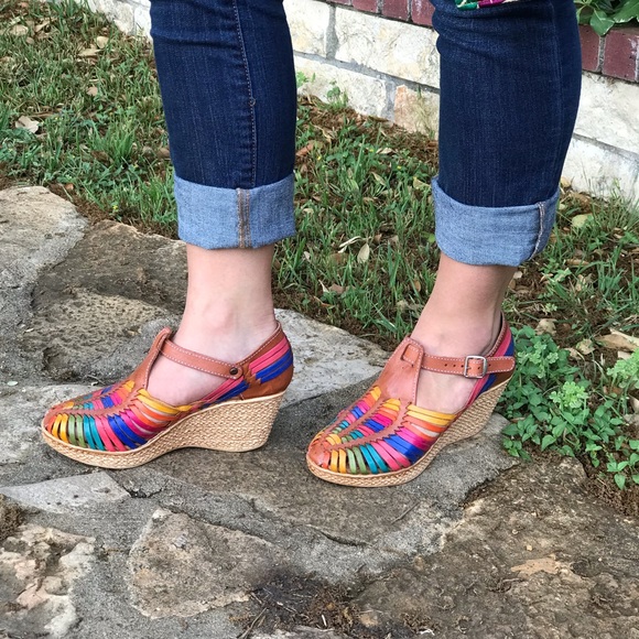 Multi color fiesta huarache wedge - Picture 3 of 6